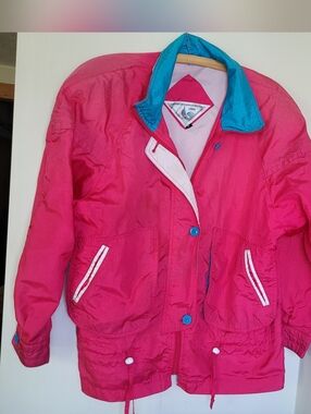 Bright Pink Vintage Windbreaker